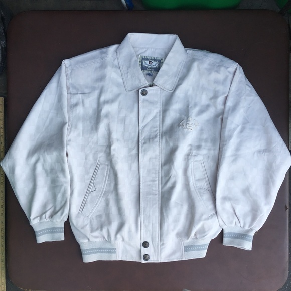 Pierre Cardin Mens Jacket White Large Designer Italian Windbreaker White Coat - Picture 1 of 16